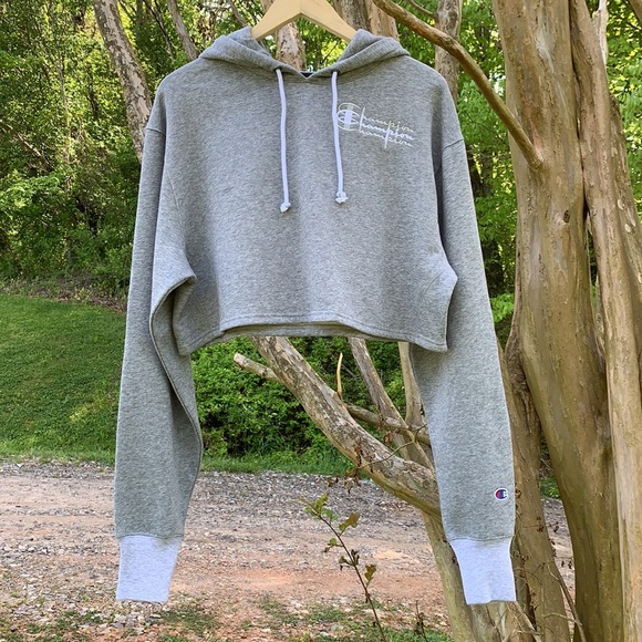 Champion Tops - Champion Oversized Cropped Hoodie